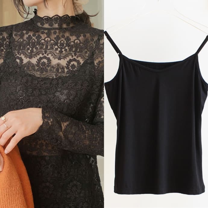 レース 服 花柄刺繍レースハイネックブラウス