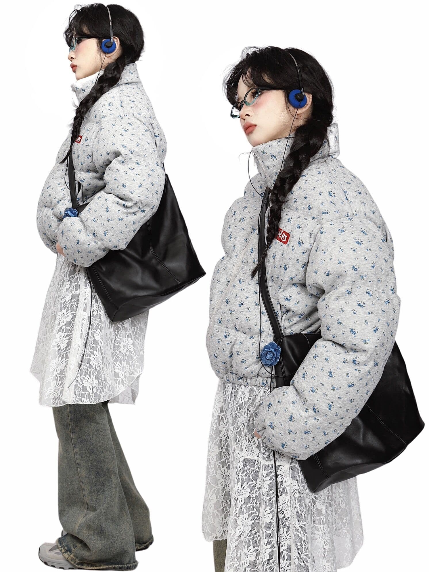 レース 服 花柄レースオーバースカート