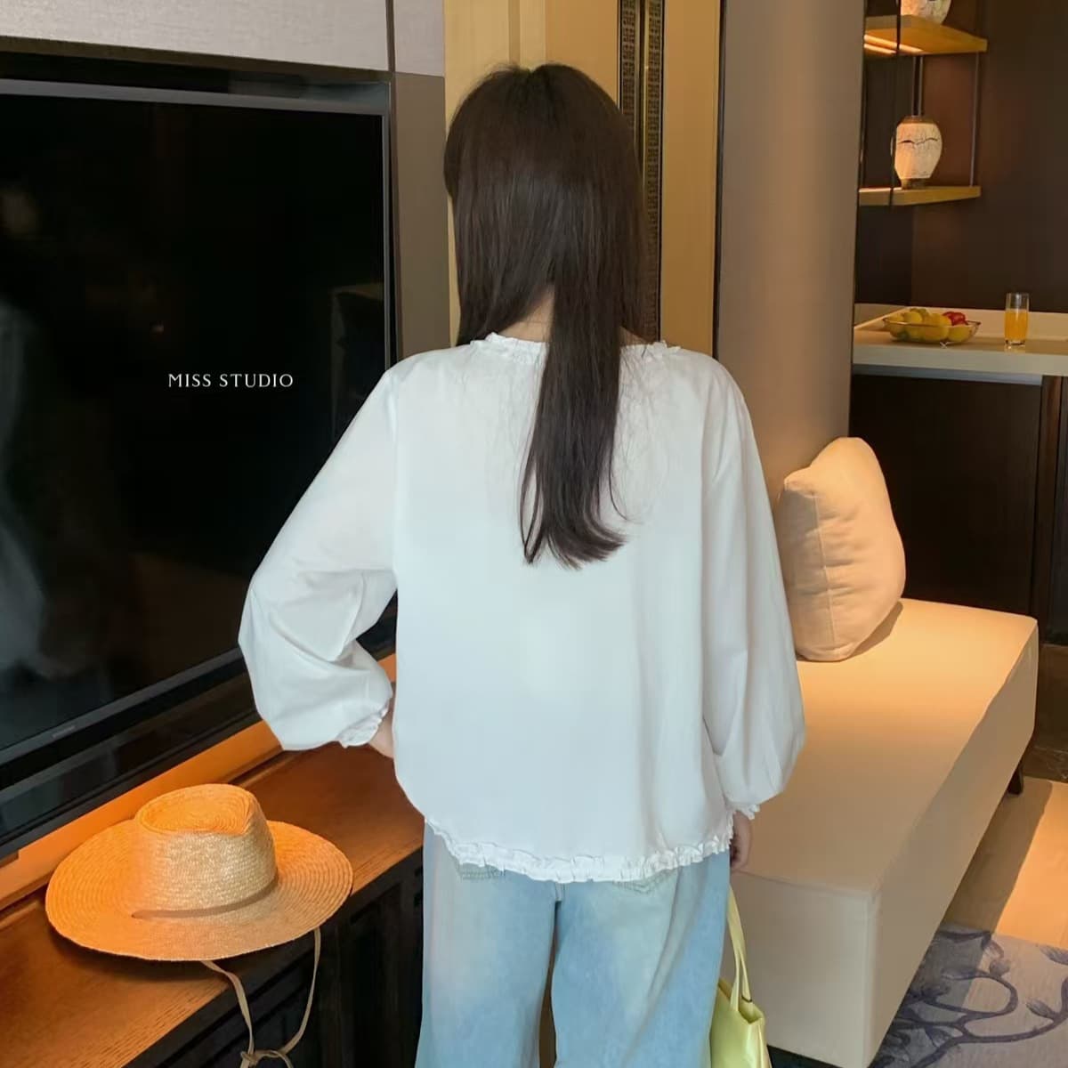 レース 服 フリルレースリボンカーディガン