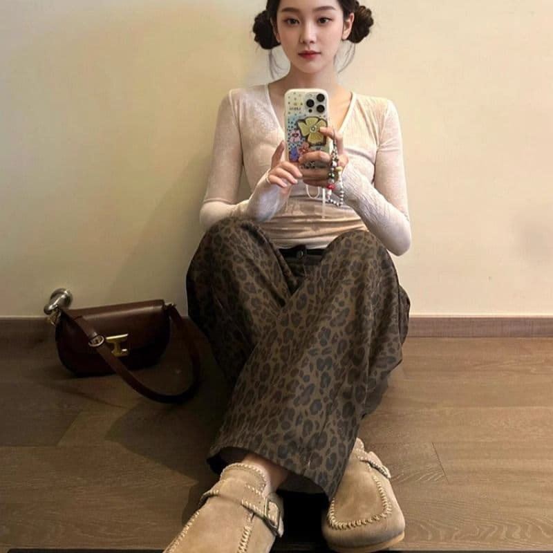 レース 服 シアーレース リボン結び 長袖トップス