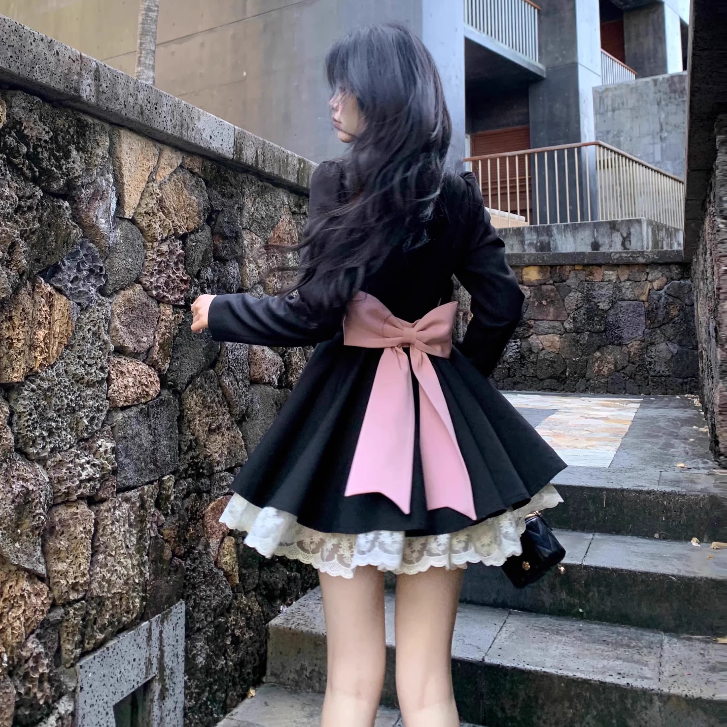 レースファッション 姫様風レースワンピース二種セット