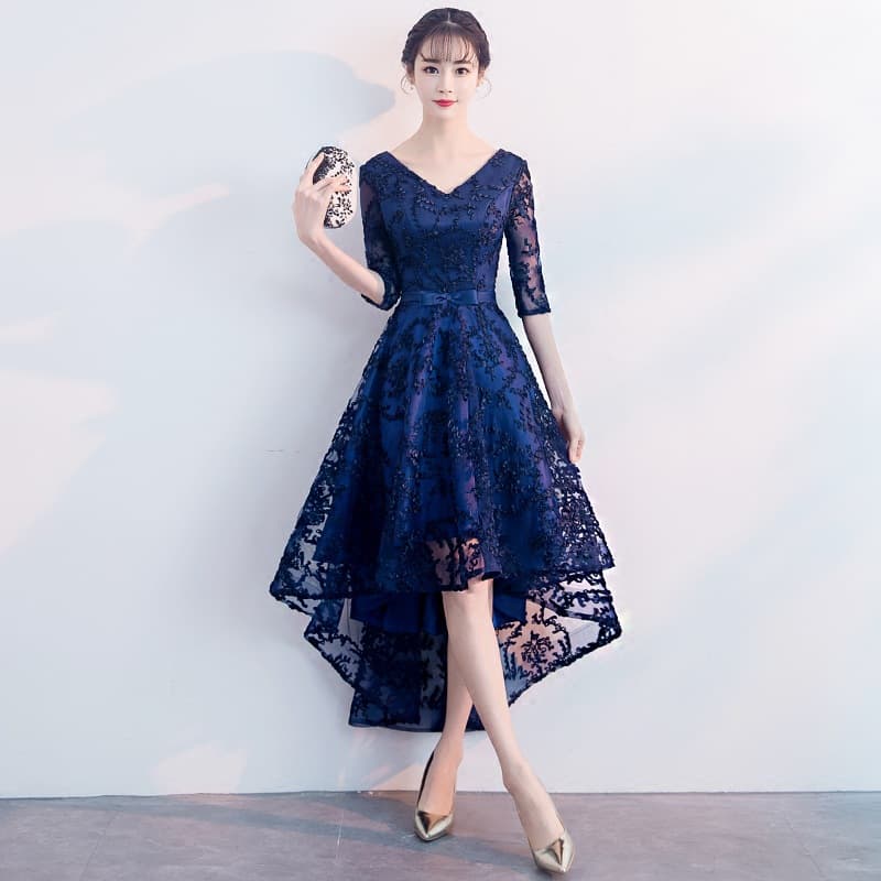 レース 服 フィッシュテール花柄レースワンピース