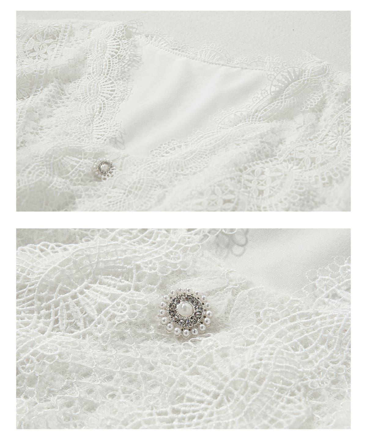 レース 服 花柄レース 長袖フレアワンピース