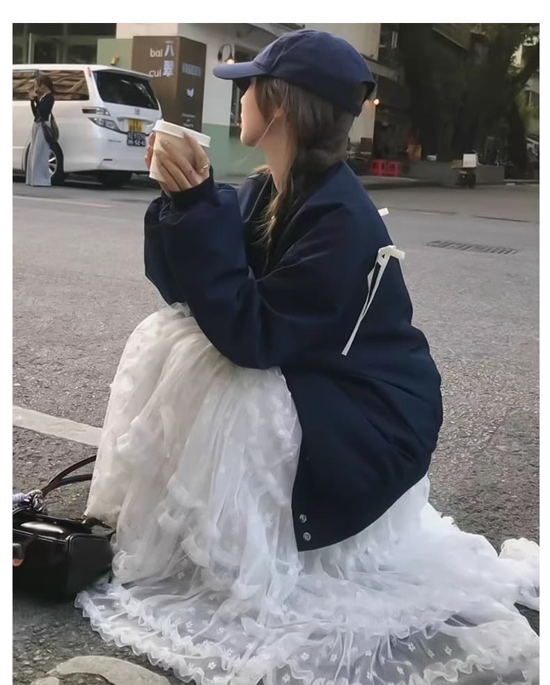 レース 服 ふんわり層重ねチュールスカート