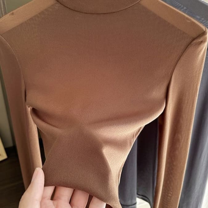 レース 服 シースルーメッシュ重ね着インナートップス