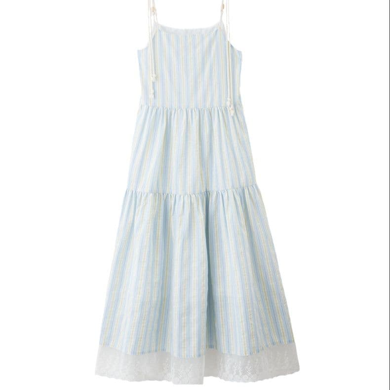 レース 服 ティアードフリル レース裾 春夏ワンピース