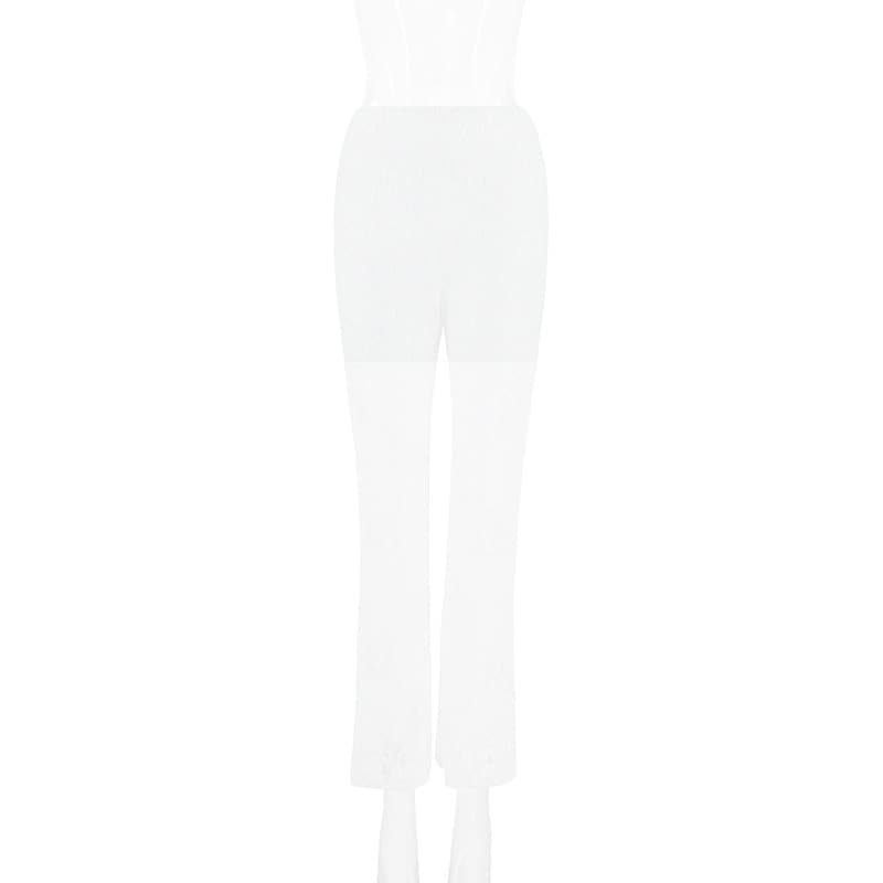 レース 服 花の舞レースワイドパンツ
