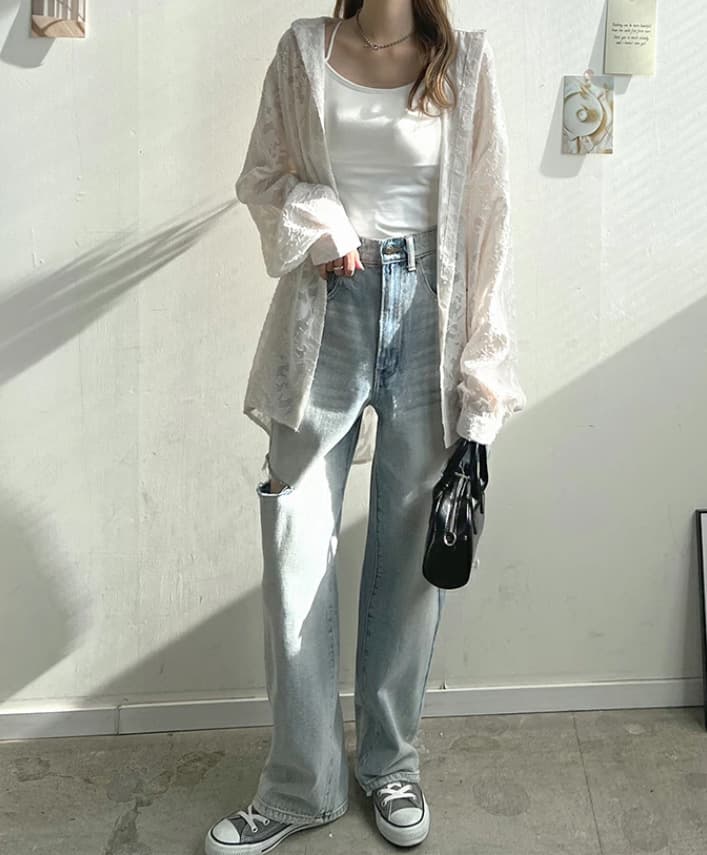 レース 服 春夏新作レース長袖シャツ日焼け止め体型カバートップス