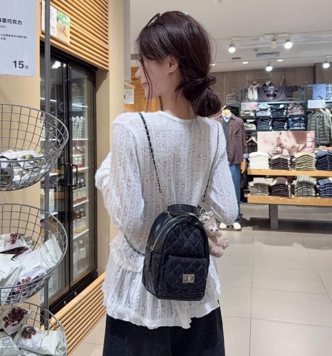 レース 服 秋冬レースブラウス長袖Vネック透け感フリル