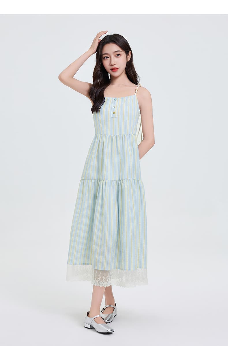 レース 服 ティアードフリル レース裾 春夏ワンピース